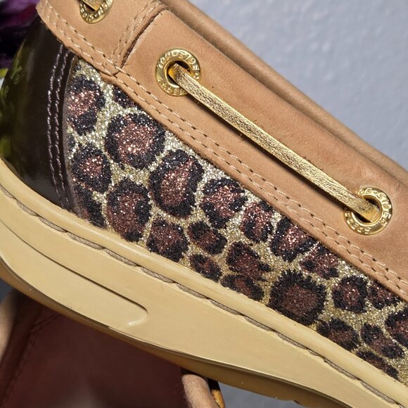 Sperry Leopard Sparkle Panel Boat Shoes – Size: 7.5 (Women’s) - Picture 3 of 11